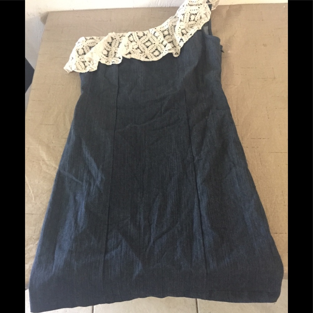 🌸🌼🌺Natalie one shoulder Jean dress